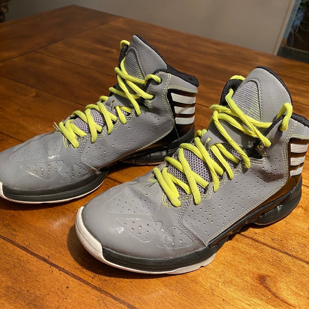 ADIDAS MAD‎ HANDLE J Basketball Sneakers Gray-Black Mens Sz 6